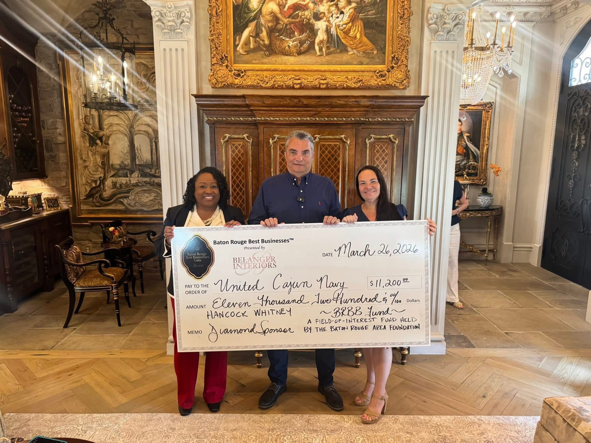 United Cajun Navy check presentation